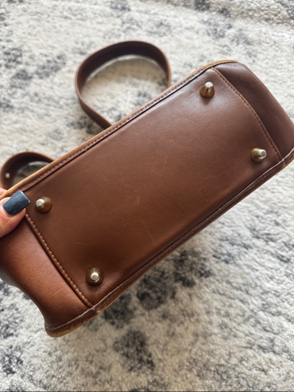VINTAGE COACH BAG LEGACY ZIP #9966 BRITISH TAN LEATHER SHOULDER BAG CROSSBODY - Picture 4 of 11